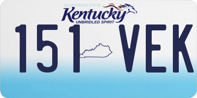 KY license plate 151VEK