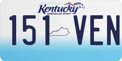 KY license plate 151VEN