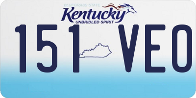 KY license plate 151VEO