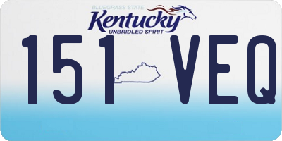 KY license plate 151VEQ