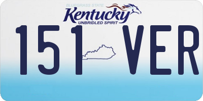 KY license plate 151VER