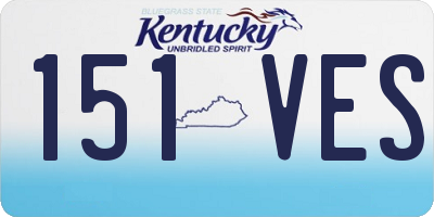 KY license plate 151VES