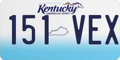 KY license plate 151VEX