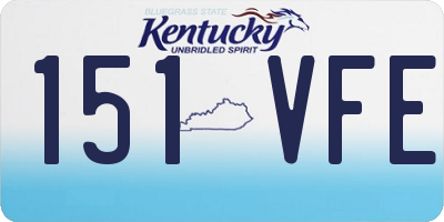 KY license plate 151VFE