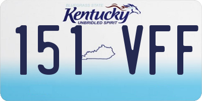 KY license plate 151VFF