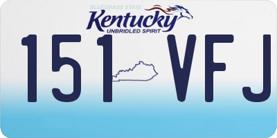 KY license plate 151VFJ
