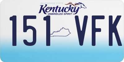 KY license plate 151VFK