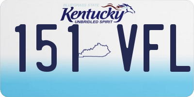 KY license plate 151VFL