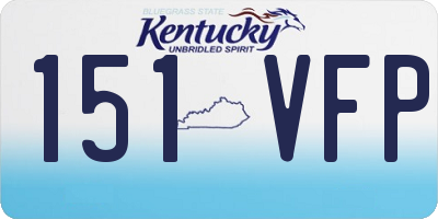 KY license plate 151VFP