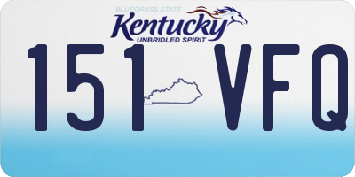 KY license plate 151VFQ