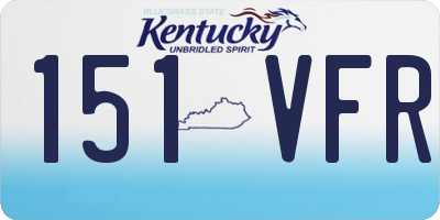 KY license plate 151VFR