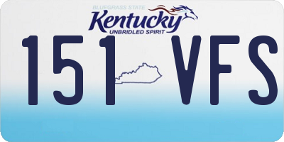 KY license plate 151VFS