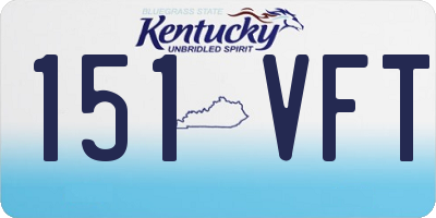 KY license plate 151VFT