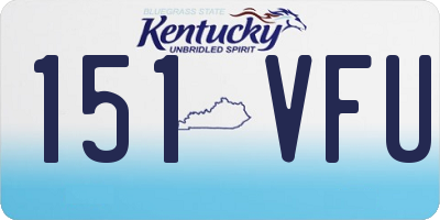 KY license plate 151VFU