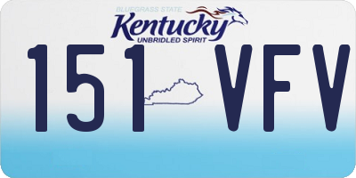KY license plate 151VFV