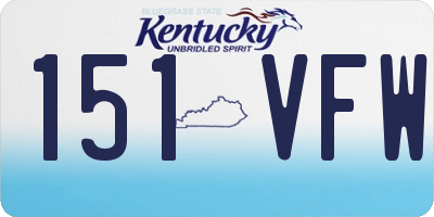 KY license plate 151VFW