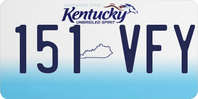KY license plate 151VFY