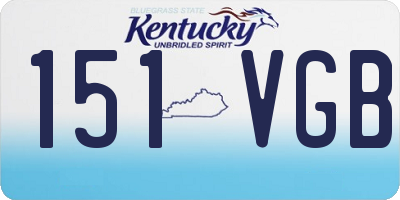 KY license plate 151VGB