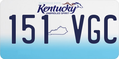 KY license plate 151VGC