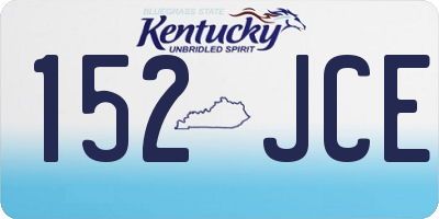 KY license plate 152JCE