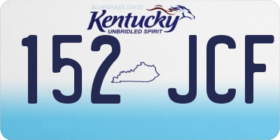 KY license plate 152JCF