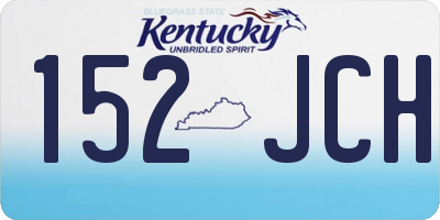 KY license plate 152JCH