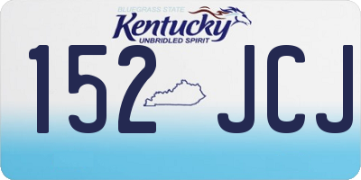 KY license plate 152JCJ