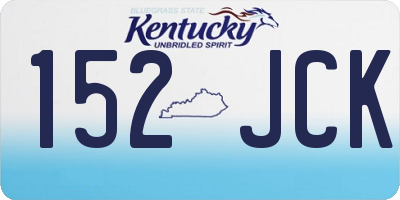 KY license plate 152JCK