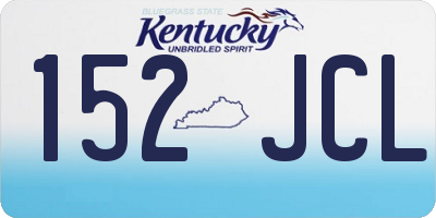 KY license plate 152JCL