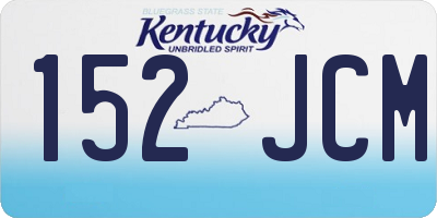 KY license plate 152JCM