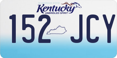 KY license plate 152JCY
