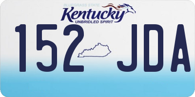 KY license plate 152JDA