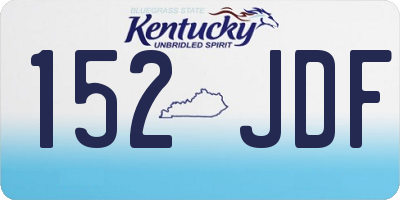 KY license plate 152JDF