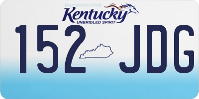 KY license plate 152JDG