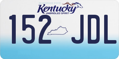 KY license plate 152JDL