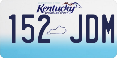 KY license plate 152JDM