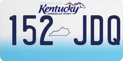 KY license plate 152JDQ