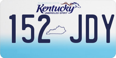 KY license plate 152JDY
