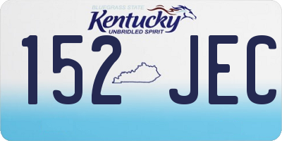 KY license plate 152JEC