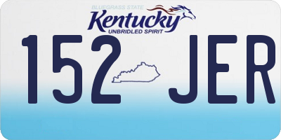 KY license plate 152JER