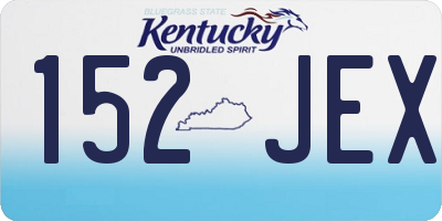 KY license plate 152JEX