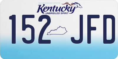 KY license plate 152JFD