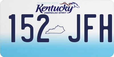 KY license plate 152JFH