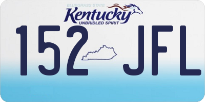 KY license plate 152JFL