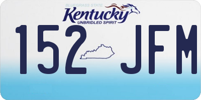 KY license plate 152JFM