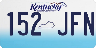KY license plate 152JFN