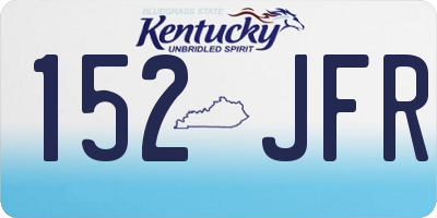 KY license plate 152JFR