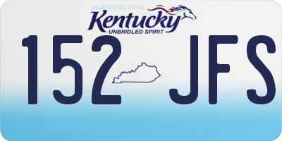 KY license plate 152JFS