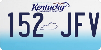 KY license plate 152JFV