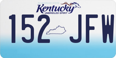 KY license plate 152JFW